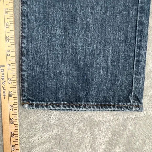 Lucky Brand Jeans Mens 36x27 181 Relaxed Straight Leg Short Inseam Dark Wash - Picture 9 of 12